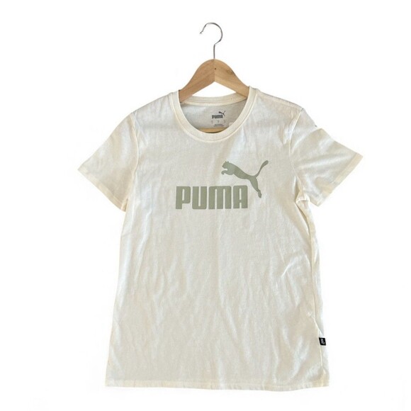 NWT PUMA Essentials Logo SS Crewneck T-Shirt Womens Size Small 100% Cotton NEW - Picture 1 of 10